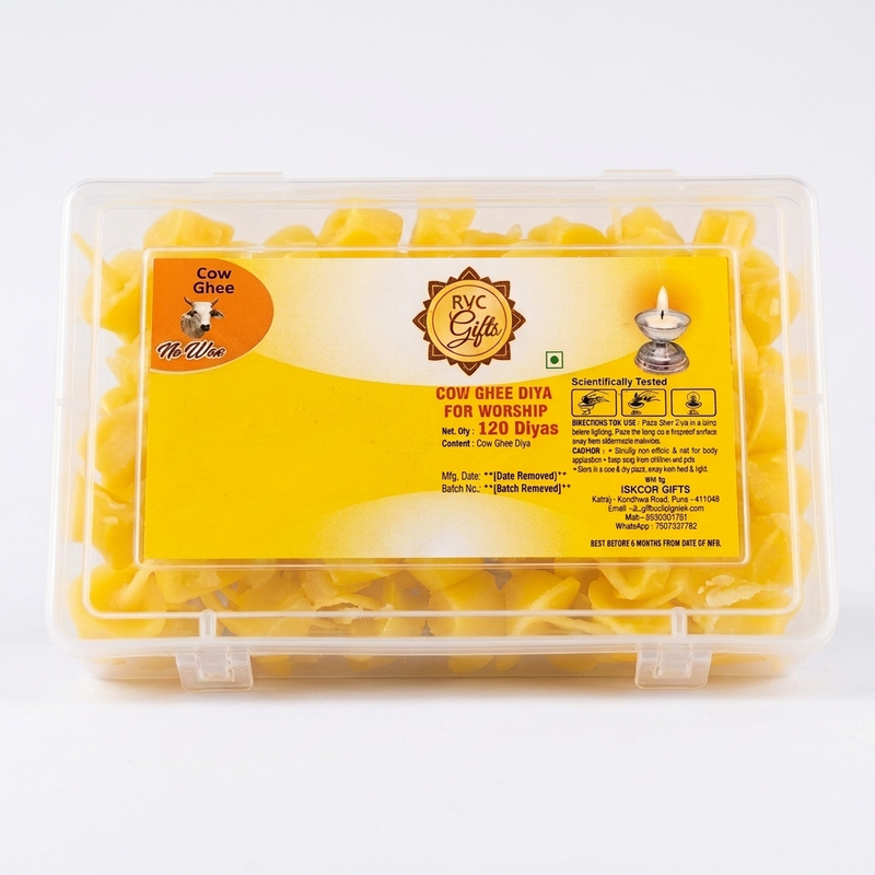 Cow Ghee Ready Diya Wicks (Pack of 120)