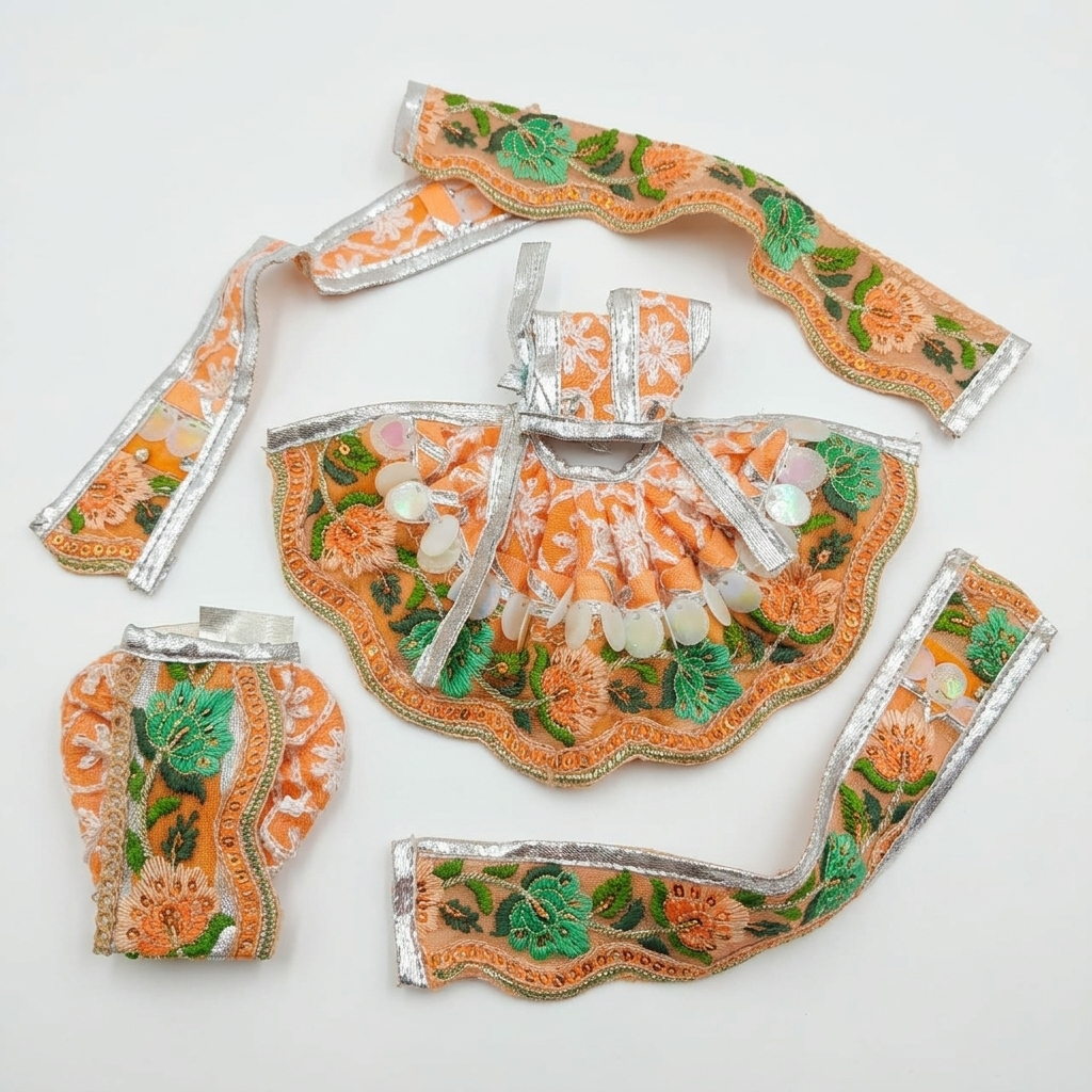 Radha Krishna Deity Dress - 3 inch - 33589