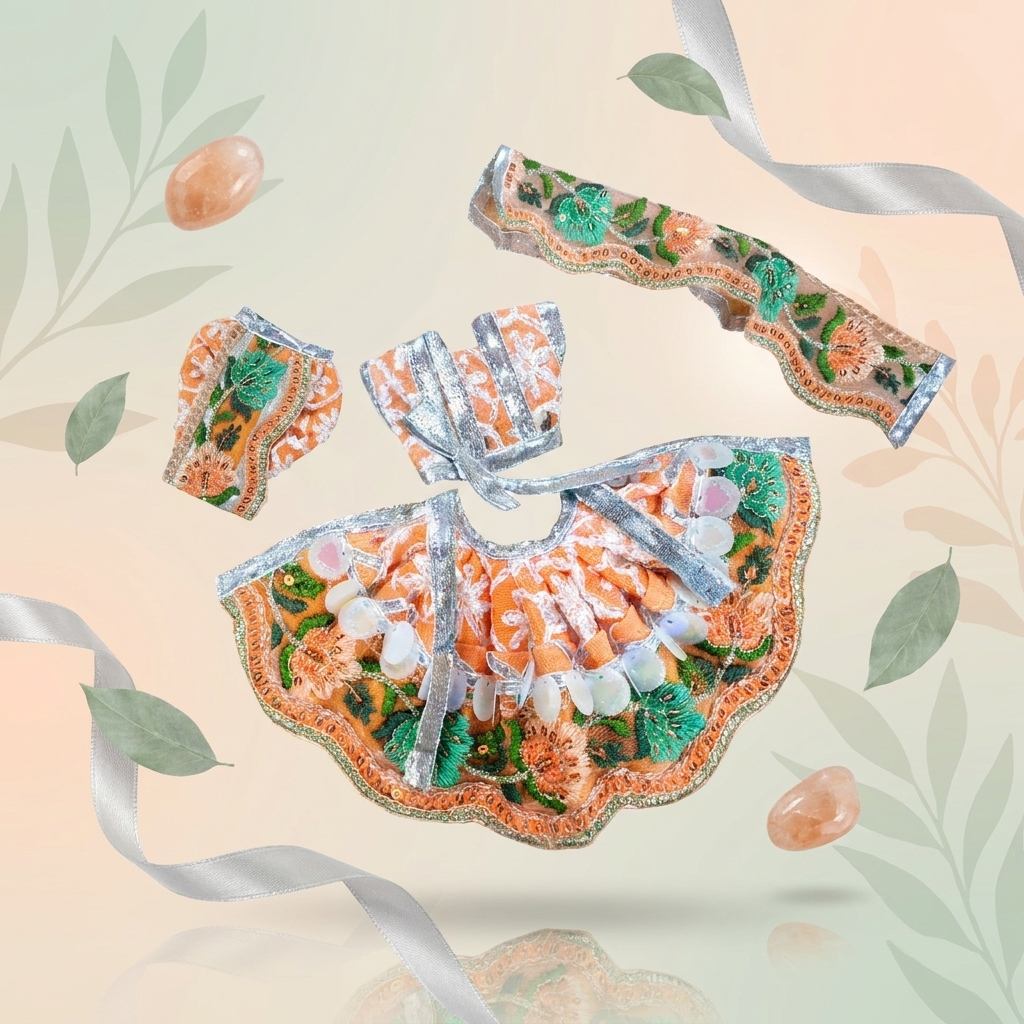 Radha Krishna Deity Dress - 3 inch - 33589