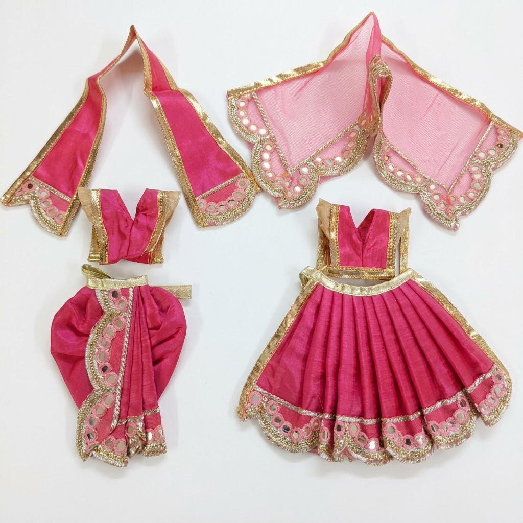 Radha Krishna Deity Dress - 4 inch - 33591