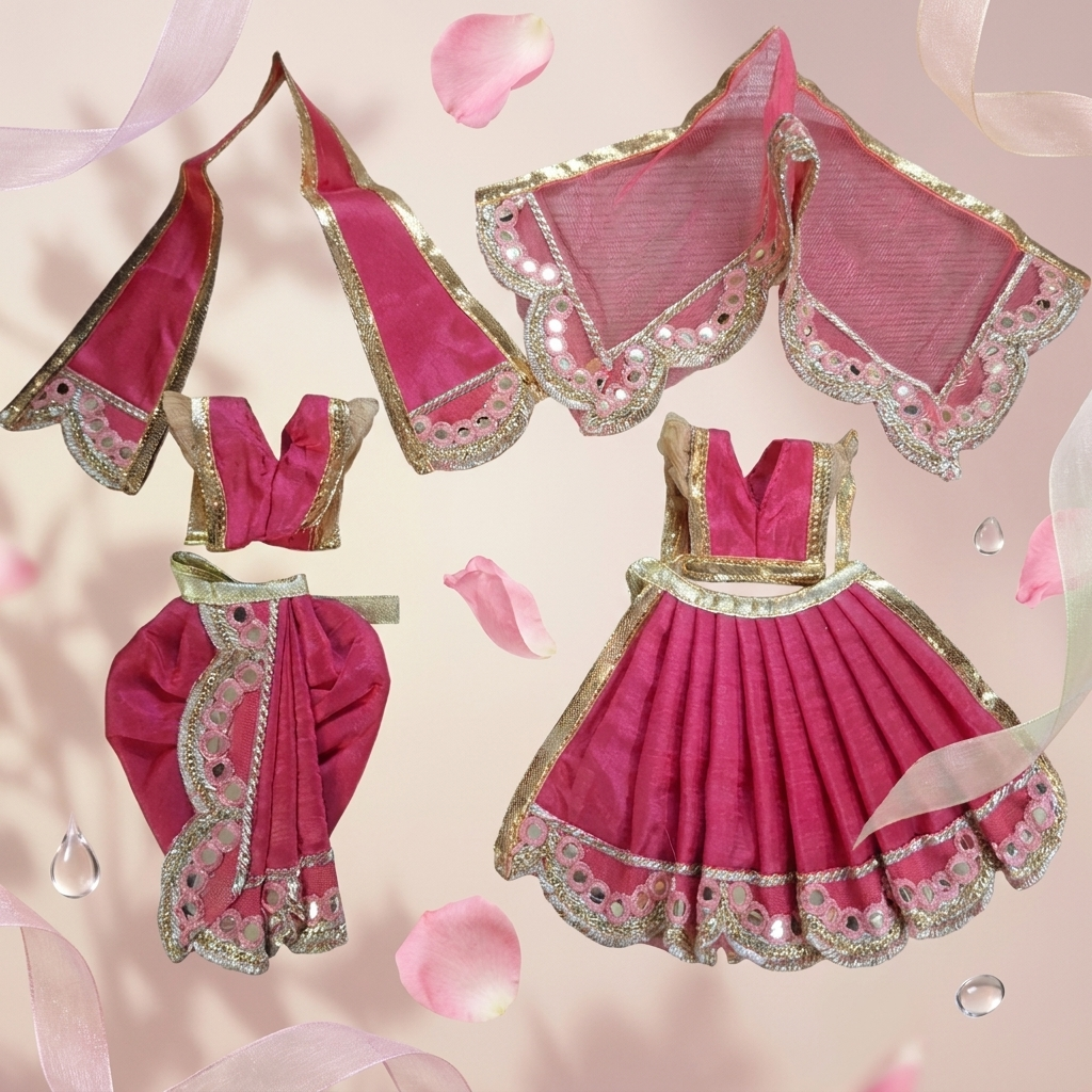 Radha Krishna Deity Dress - 4 inch - 33591