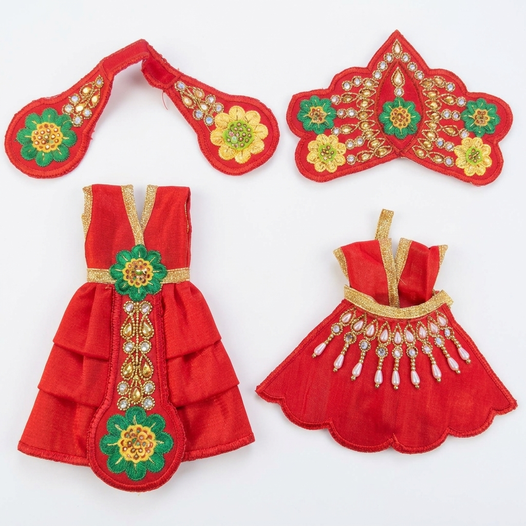 Radha Krishna Deity Dress - 3 inch - 33629
