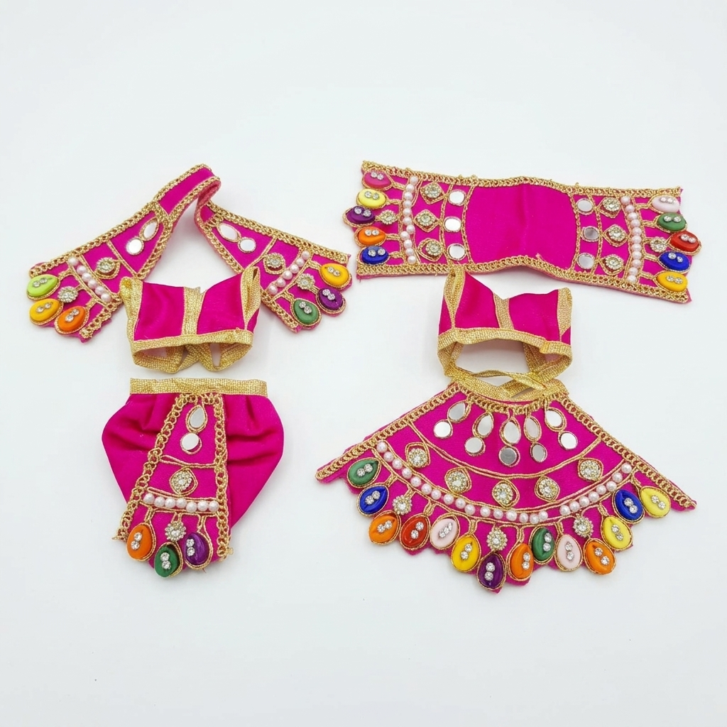 Radha Krishna Deity Dress - 3 inch - 35448