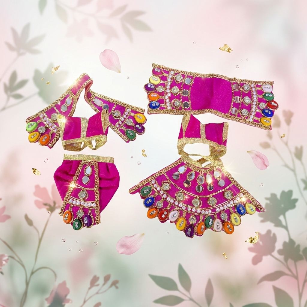 Radha Krishna Deity Dress - 3 inch - 35448