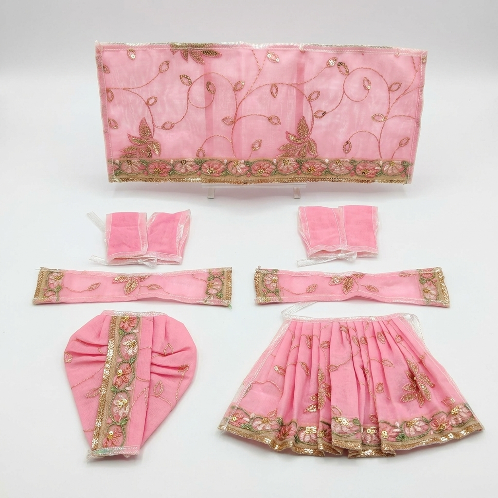 Radha Krishna Deity Dress -  6 inch - 39057