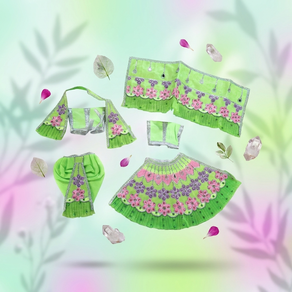Radha Krishna Deity Dress - 5 inch - 40698
