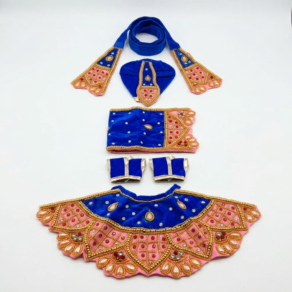 Radha Krishna Deity Dress - 4 inch - 47997