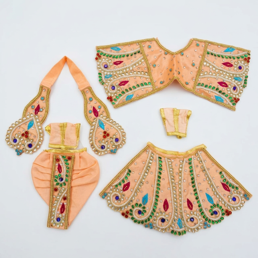 Radha Krishna Deity Dress - 6 inch - 50525