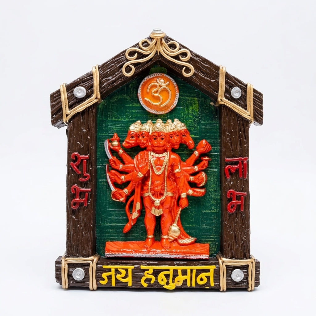 PANCHMUKHI HANUMAN WALL HANGING HOUSE 11 INCH BS