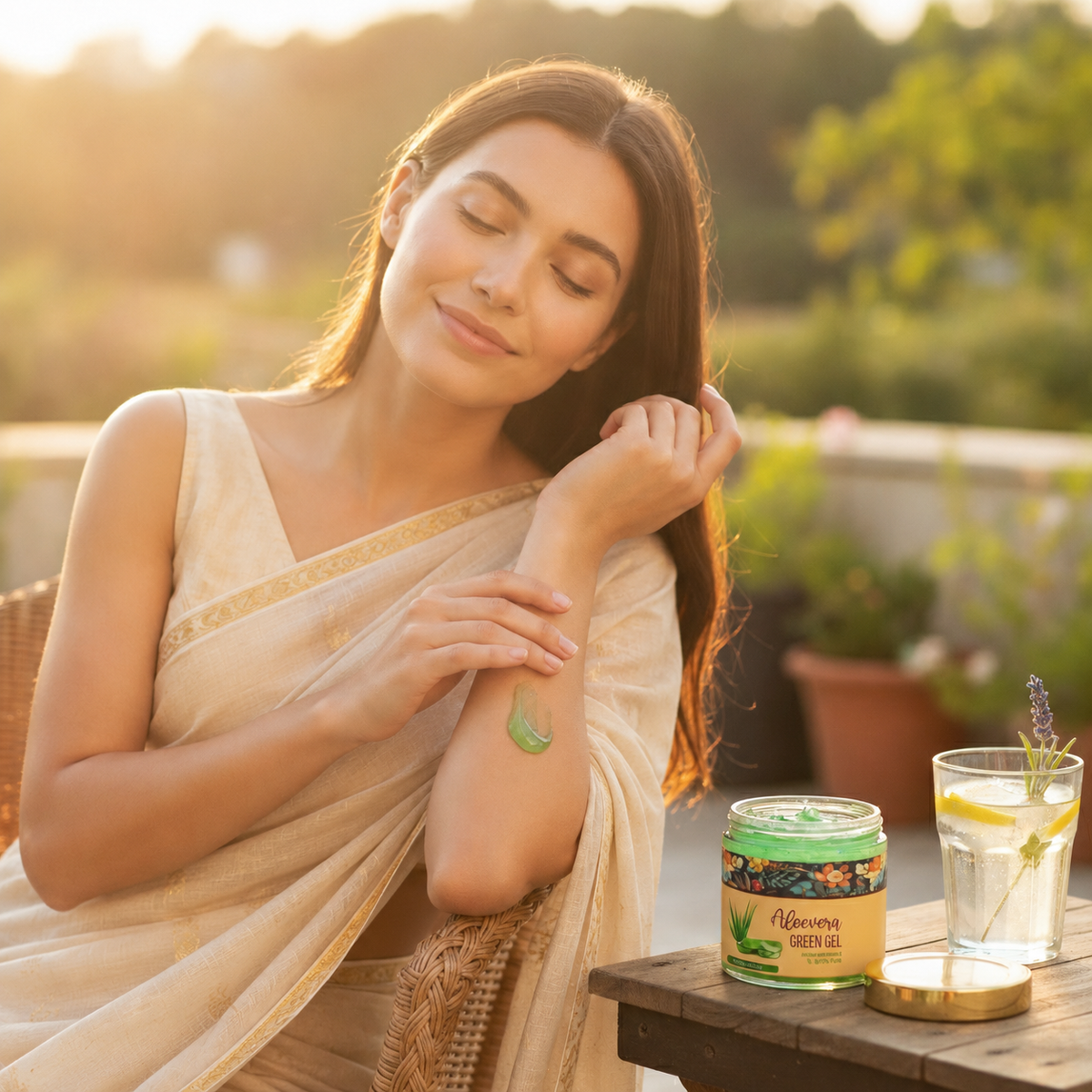 Aloe Vera Green Gel: Soothing & Hydrating Skin Formula