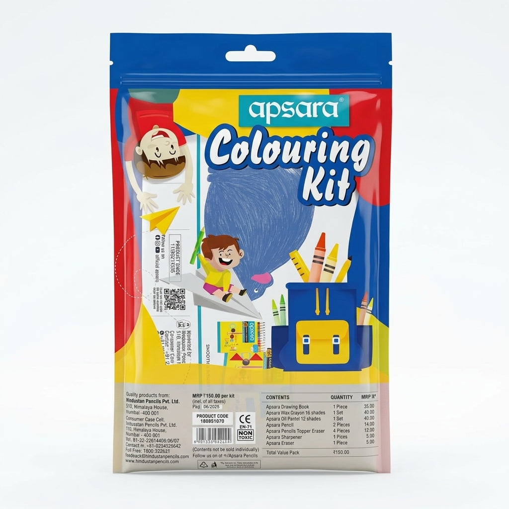 Apsara Colouring Kit – Complete Creative Art and Drawing Set for Kids