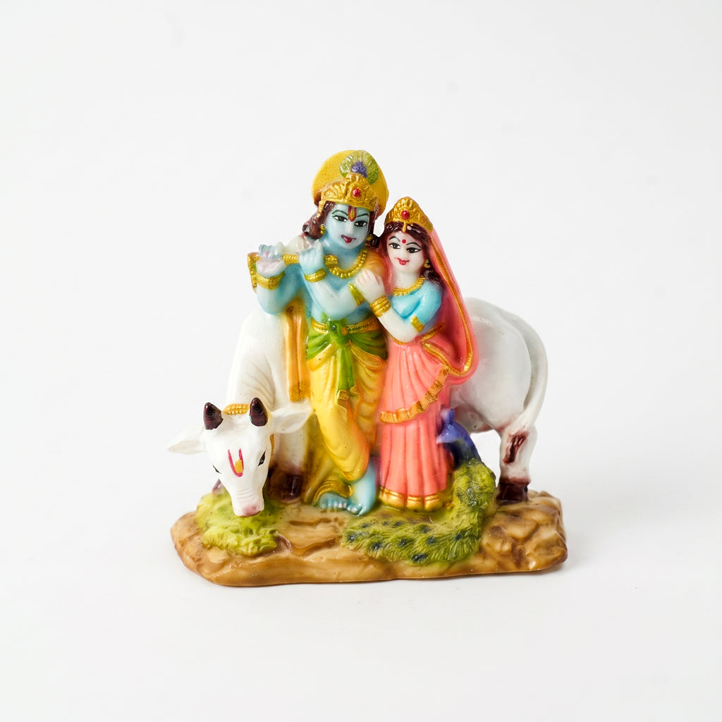Radha Krishna With Cow ( 4 inch )