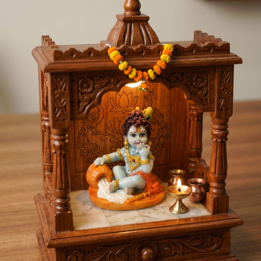 Krishna Makhan Sitting ( 4 inch )