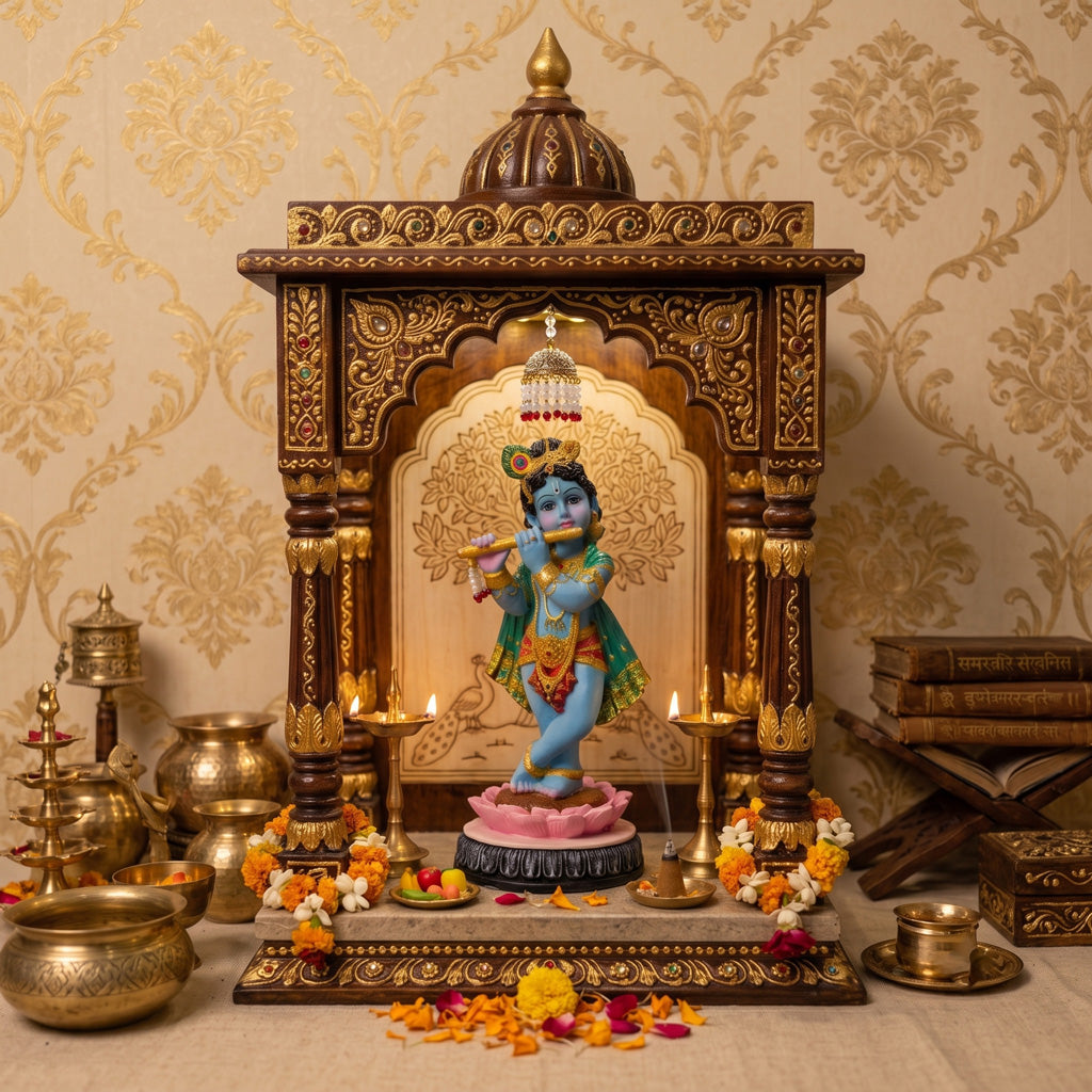 Krishna Standing On Lotus