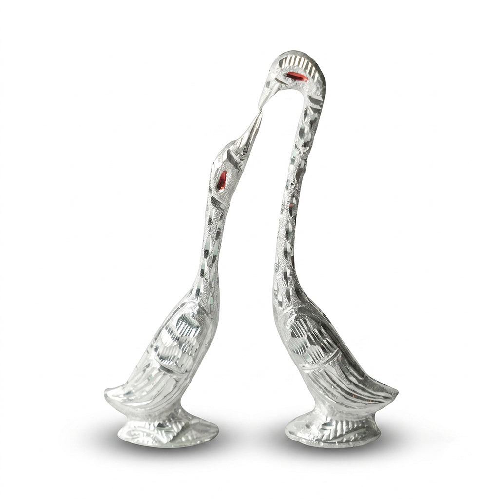 Duck(Saras) Set White Metal