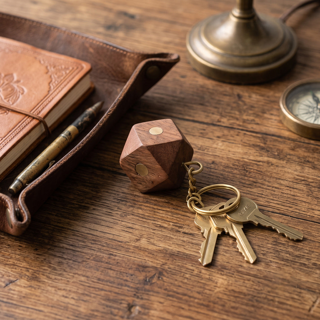 Keychain Wooden Diamond