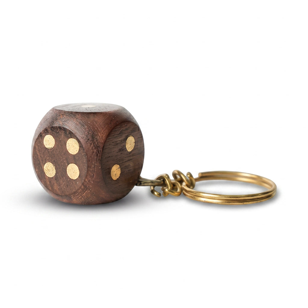Keychain Wooden Dice Big