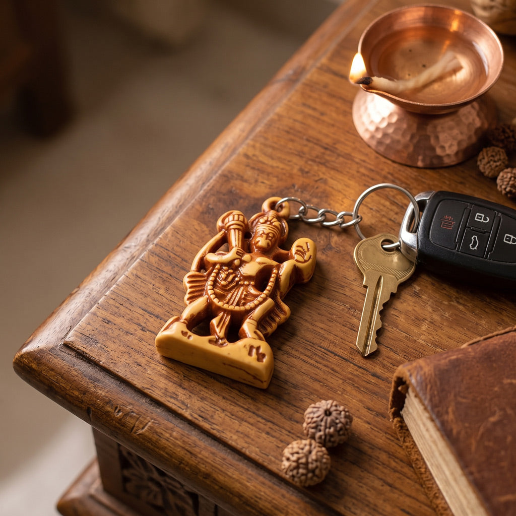 Keychain Wooden Hanuman