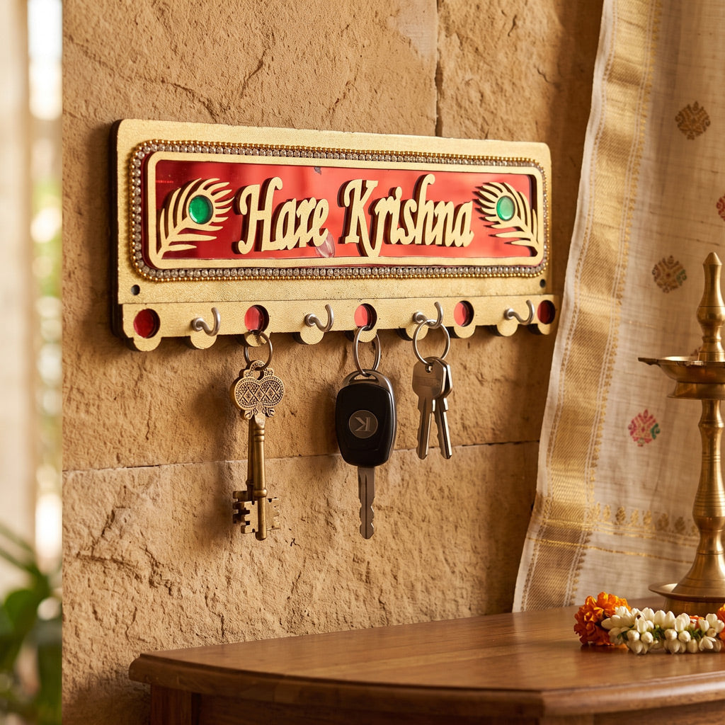Key Holder MDF Stone HK English ( 3.5X9.5 ) inch