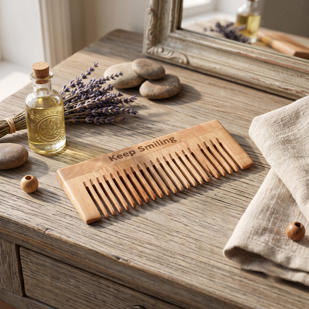 Comb Shampoo Wooden Neem