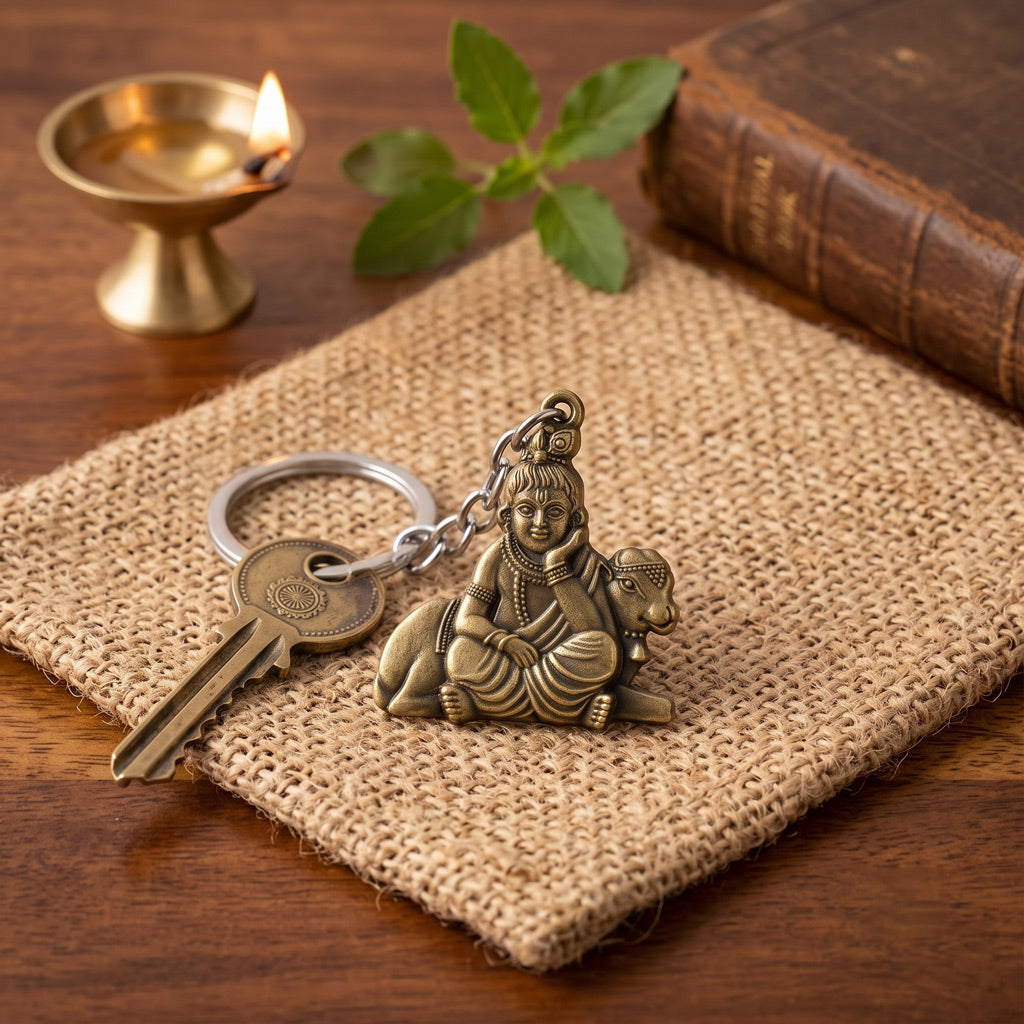 Keychain Cow Krishna