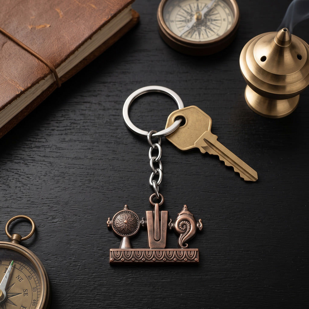 Keychain Tilak Shankh Chakra