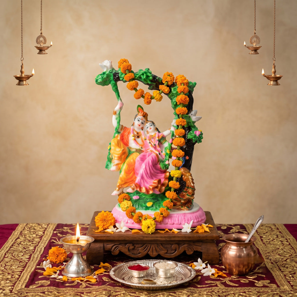 Krishna Radha Jhula ( 8 inch )
