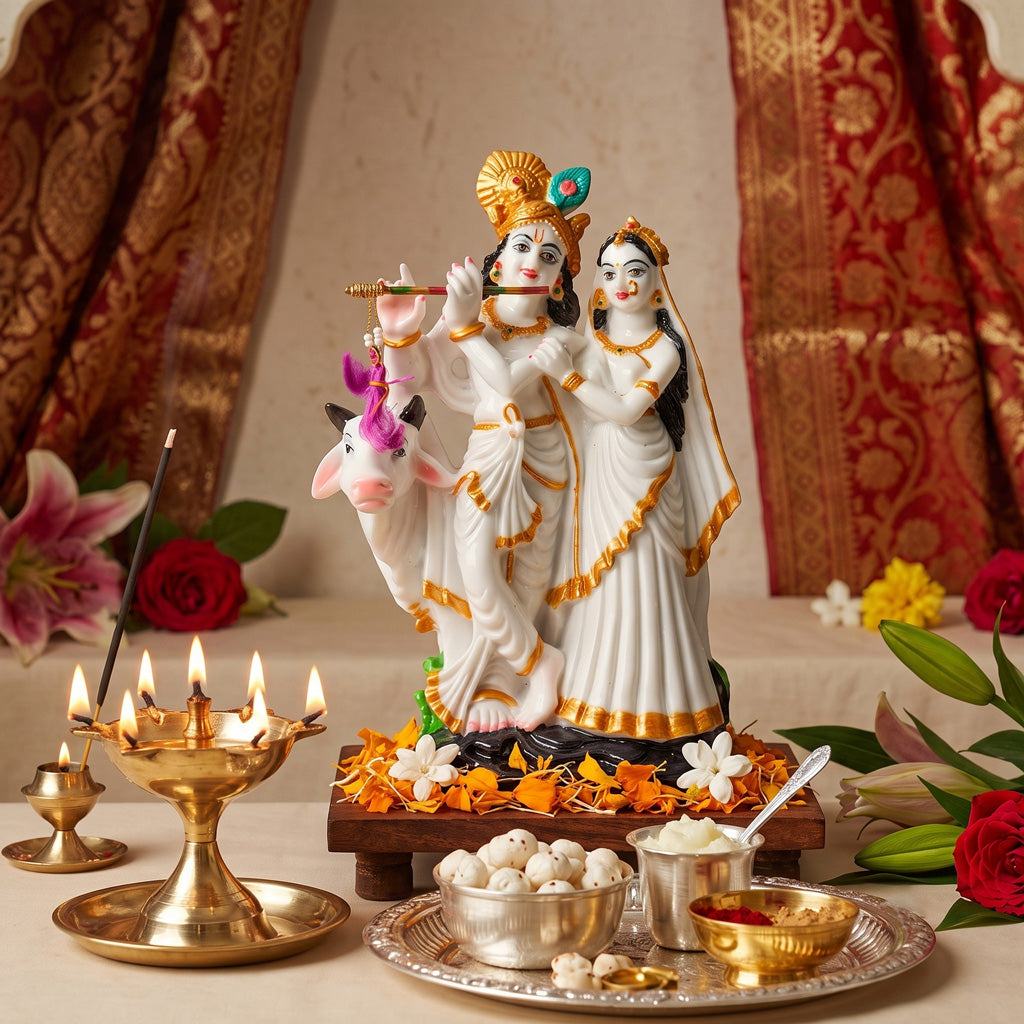 Radha Krishna Cow ( 6 inch )