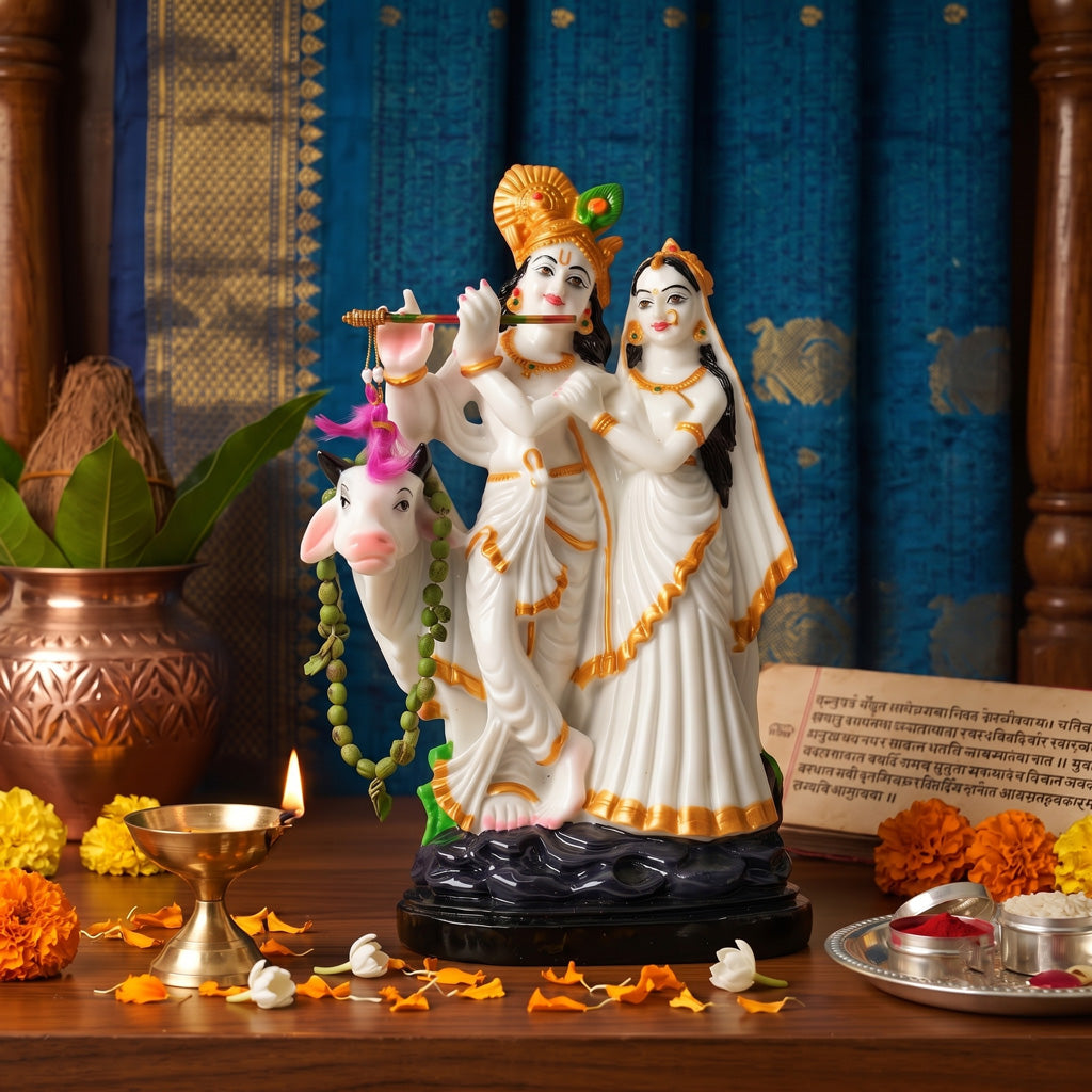 Radha Krishna Cow ( 9 inch )