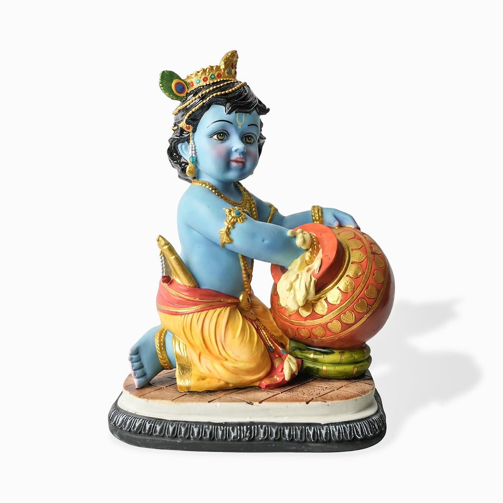 Big Baby Krishna (Turban)-Polyfiber-(7.5X5.5)