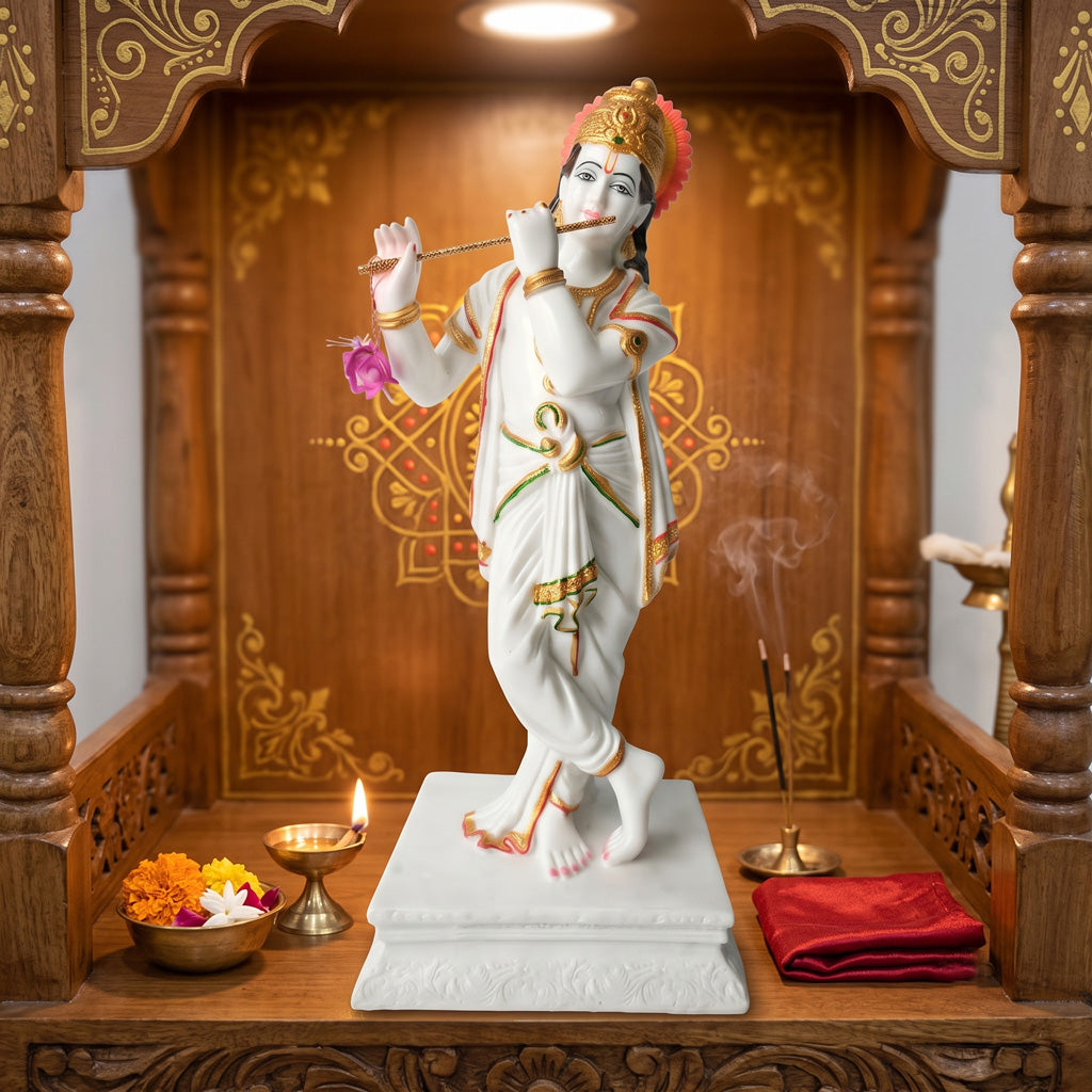 Krishna Single Marble Jewelry Gold ( 17 inch )