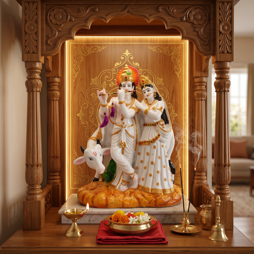 Krishna Radha Cow ( 11 inch )