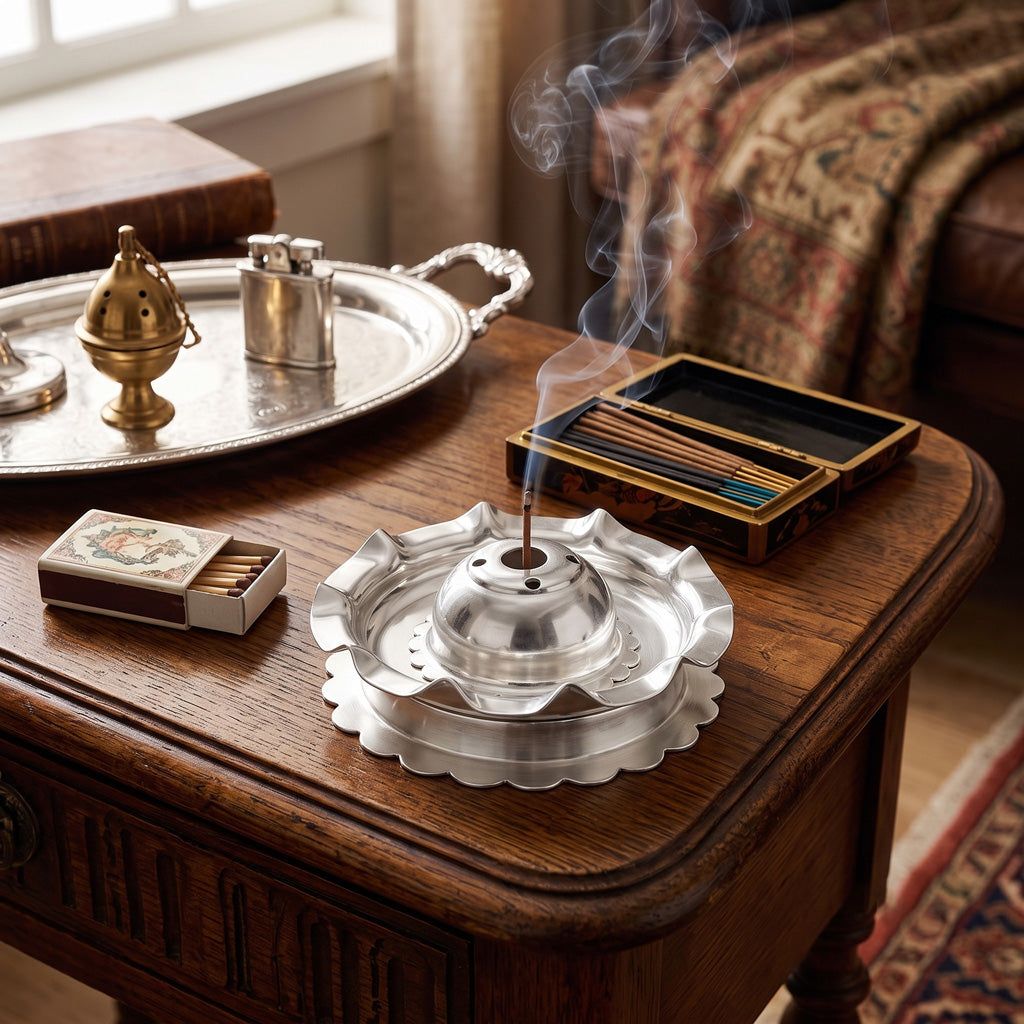 Incense Holder Kamal Stand (  Silver Plated )