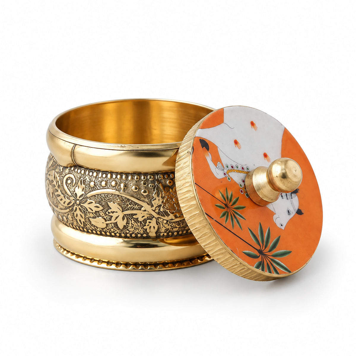 Cow Pill Box ( Brass )