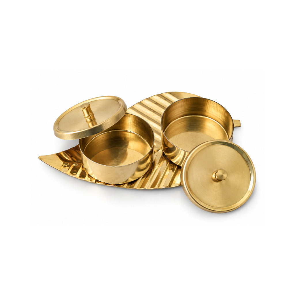 Karanda Leaf Set Brass 2