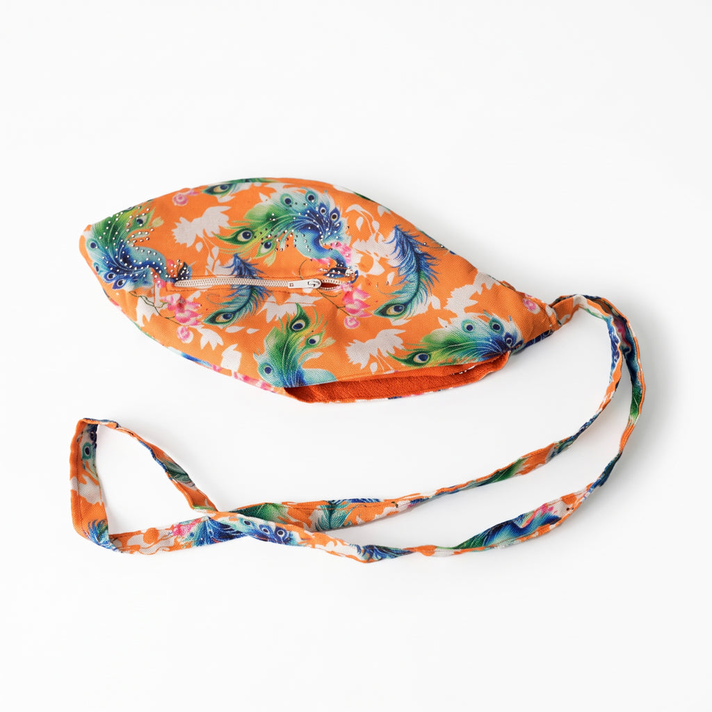 Bead Bag Printed Cow or Peacock Print 60