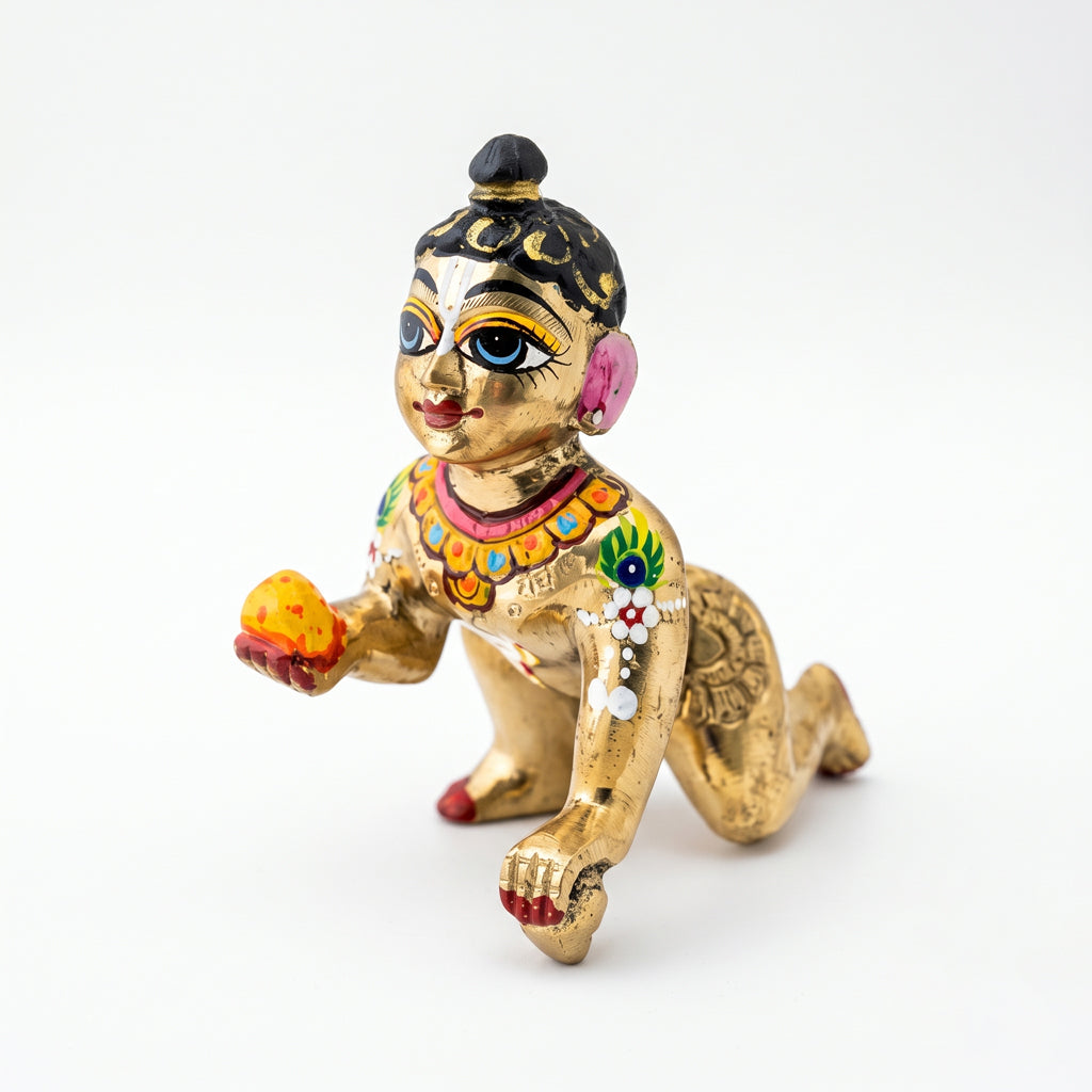 Laddu Gopal Deity Metal - ( 4 inch )