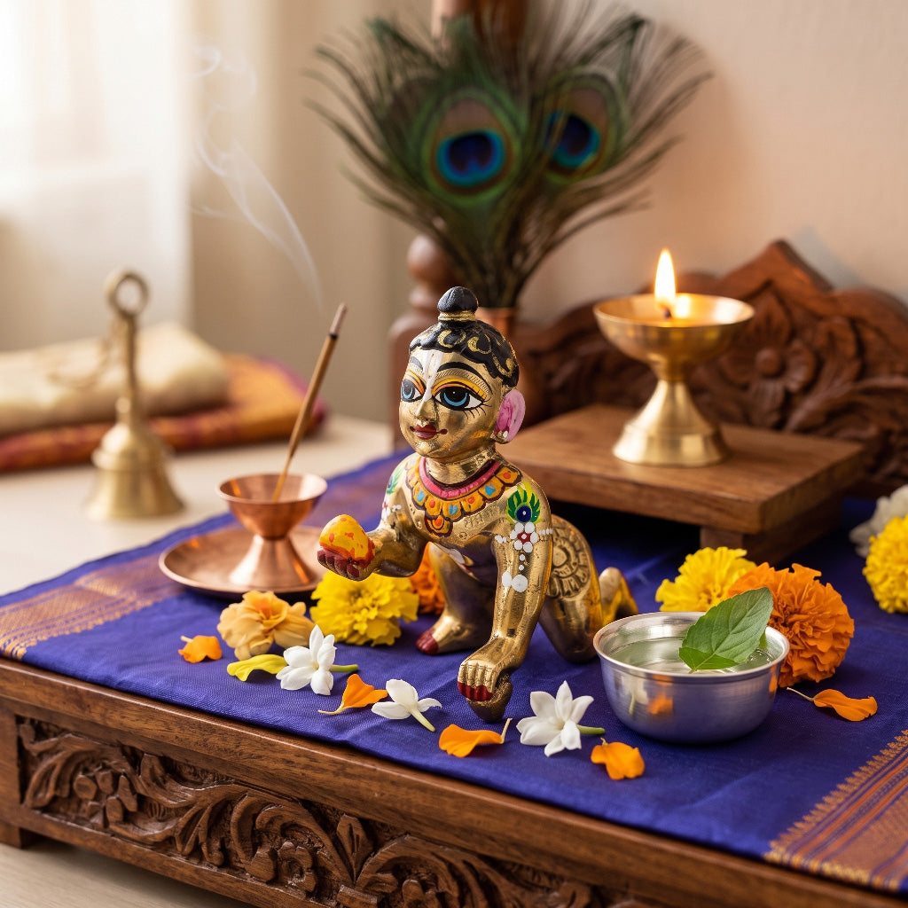 Laddu Gopal Deity Metal - ( 4 inch )