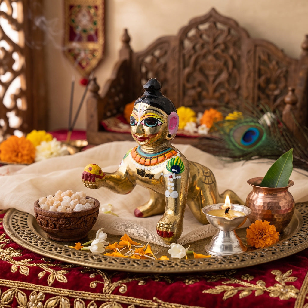 Laddu Gopal Deity - ( 3 inch )