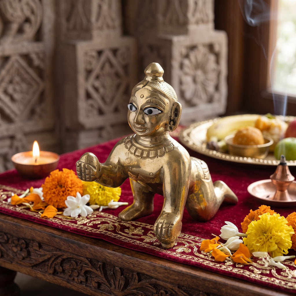 Laddu Gopal Deity - ( 3 inch )