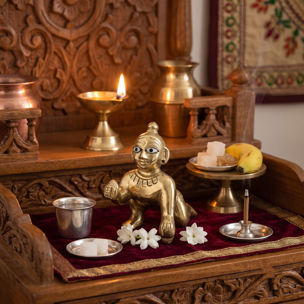 Laddu Gopal Deity - ( 3 inch )