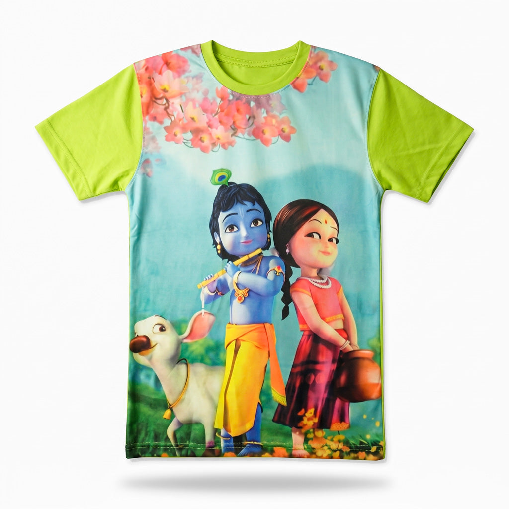 Digital Print T - Shirt Mix Hosiery ( 8 year )