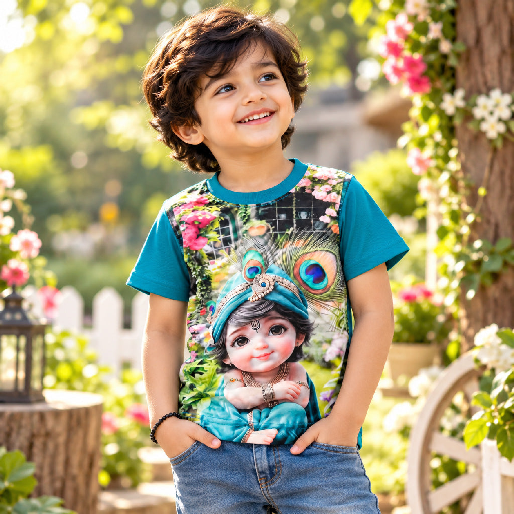 Digital Print T - Shirt  Mix Hosiery ( 0 year )