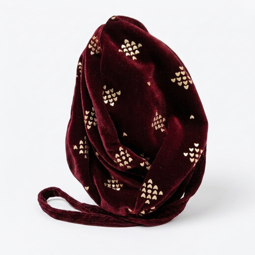 Bead Semi-Velvet Pooja Japa Mala Bag