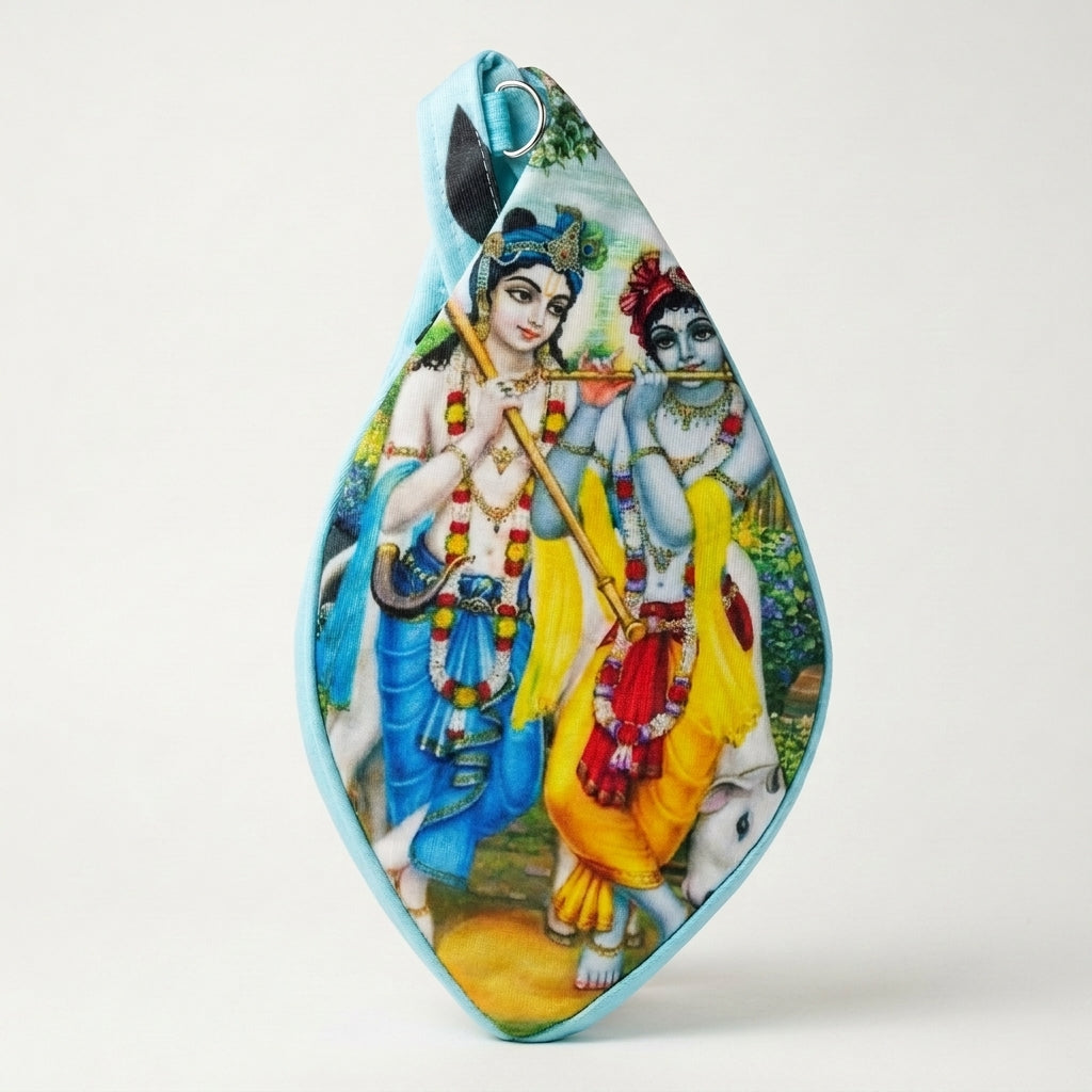 Three-Side Digitally Printed Spiritual Japa Mala Bead Bag