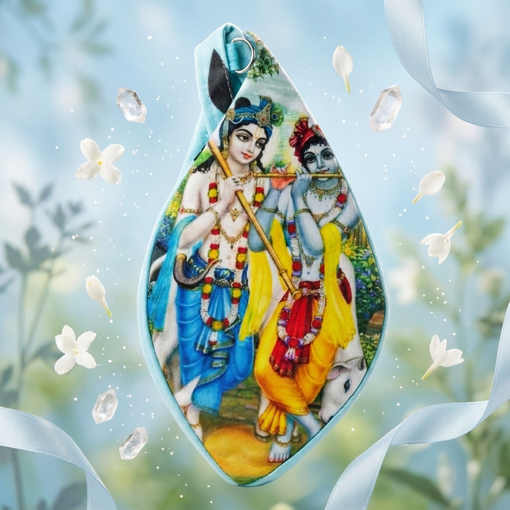 Three-Side Digitally Printed Spiritual Japa Mala Bead Bag
