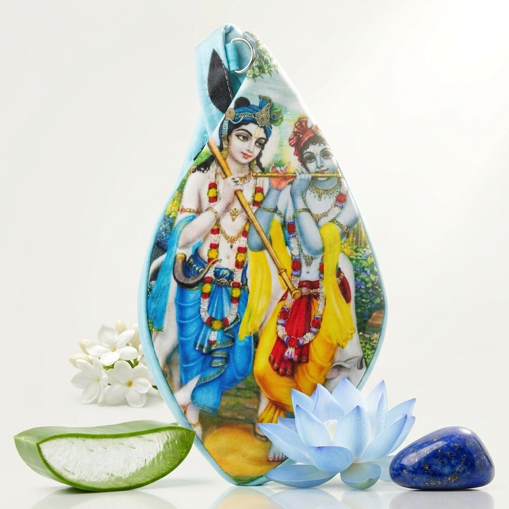 Three-Side Digitally Printed Spiritual Japa Mala Bead Bag
