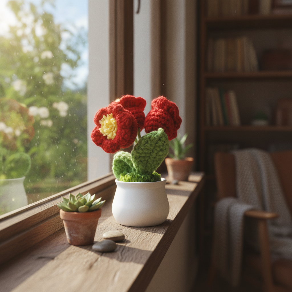 Hand made Crochet Flower Pot - 57374