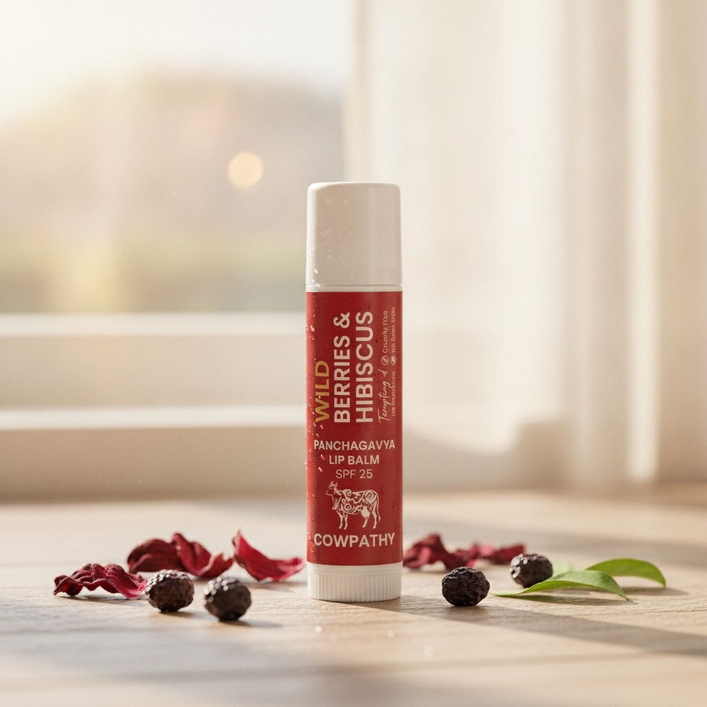 Panchgavya Lip Balm - Wild Berries & Hibiscus SPF 25