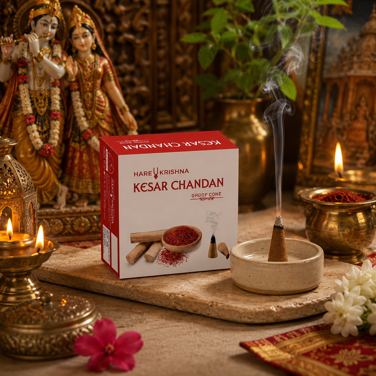 Premium Kesar Chandan Dhoop Cones 100 GM